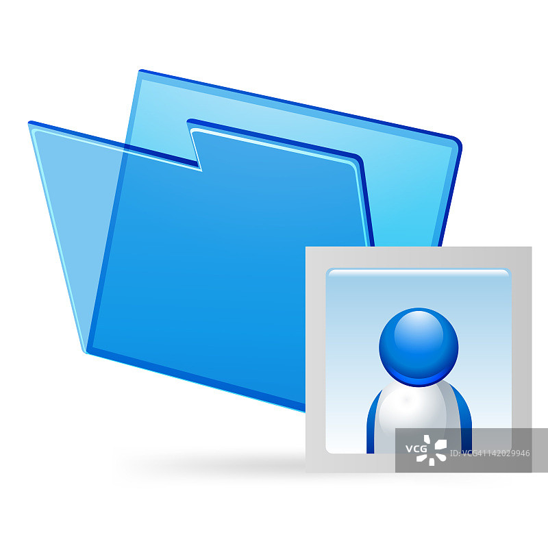 白色背景打开文件夹图标插画图片素材