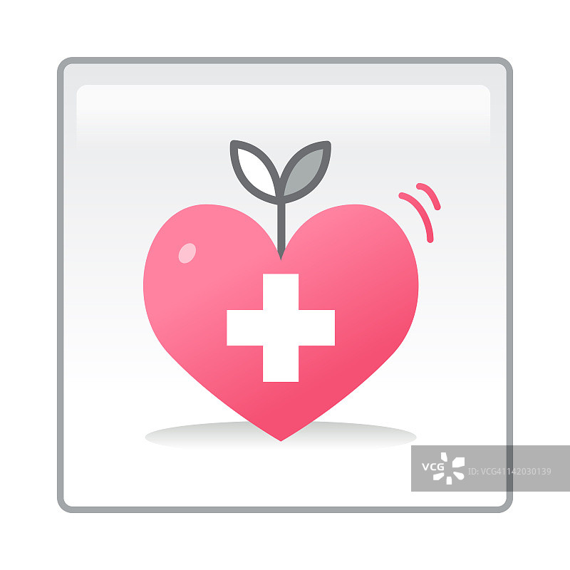 带十字的心形插图图片素材