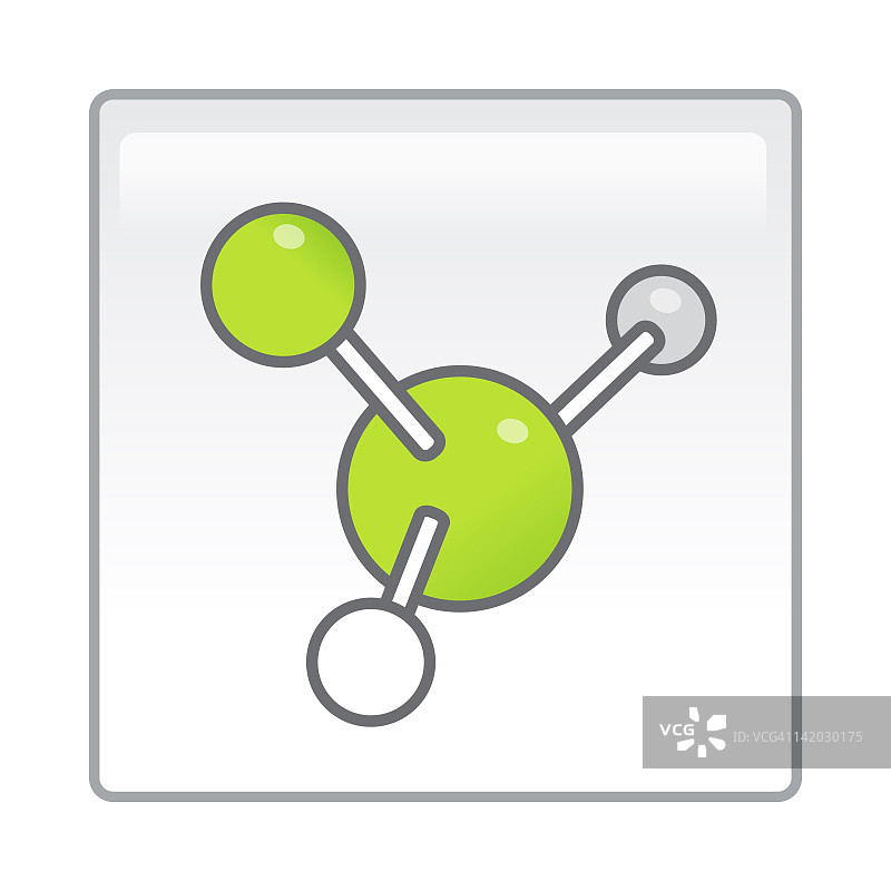 绿色分子插画图片素材