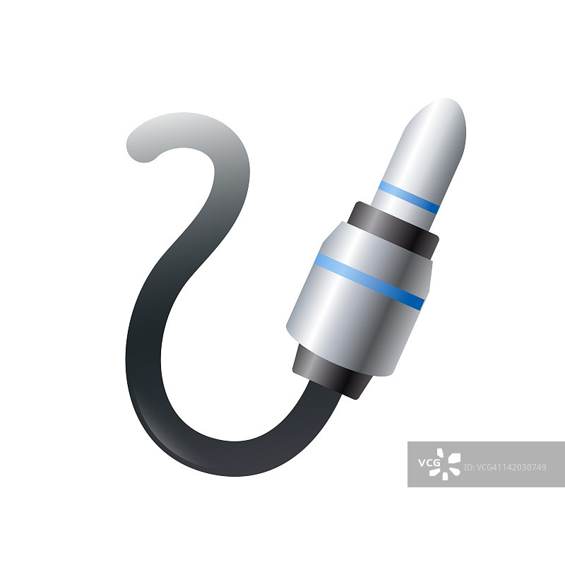 音频插孔插入的插图图片素材