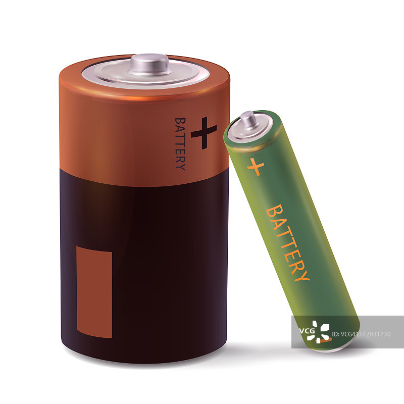 两节电池插画图片素材