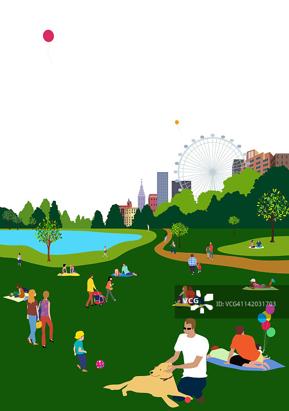 花园里的人图片素材