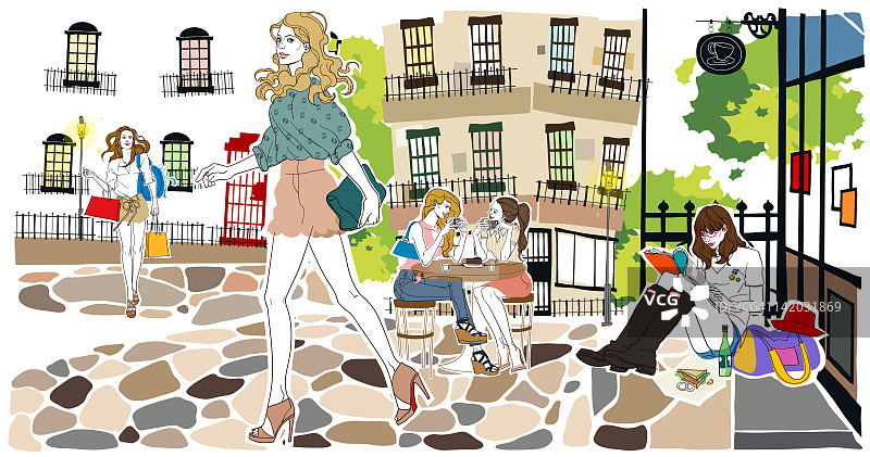 户外女性图片素材