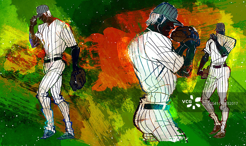 棒球运动员肖像图片素材