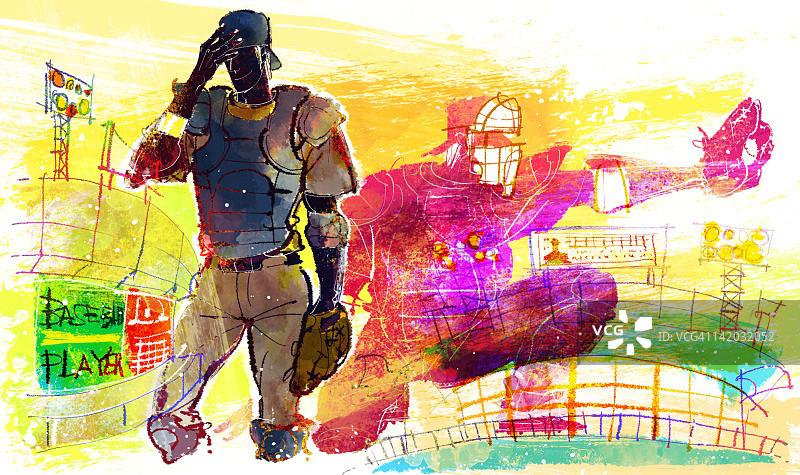 棒球运动员与投手图片素材