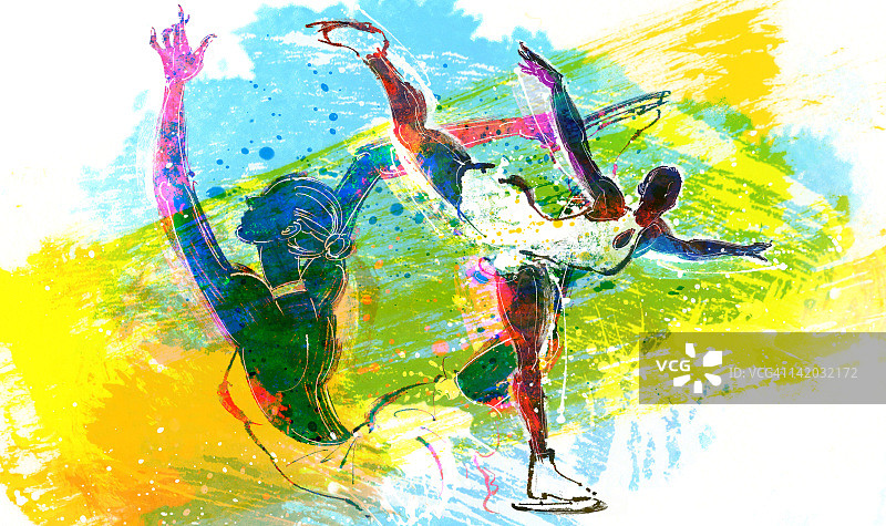 年轻人滑冰图片素材