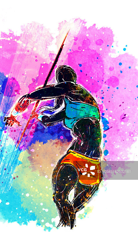 女子投掷标枪图片素材