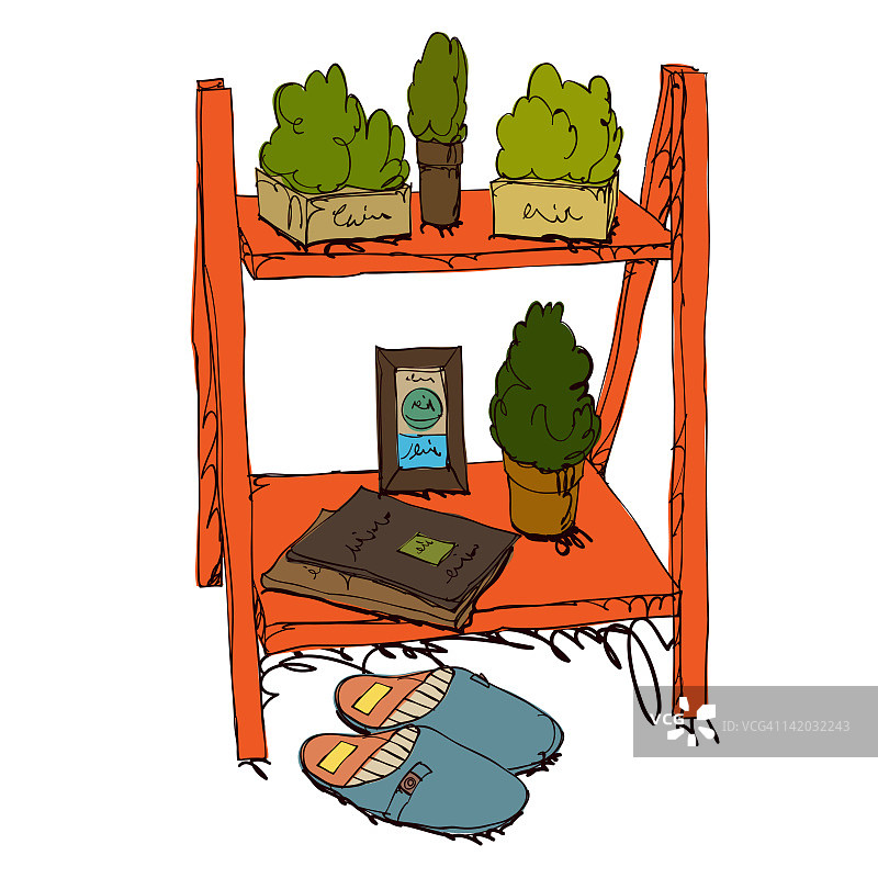 木制置物架图片素材