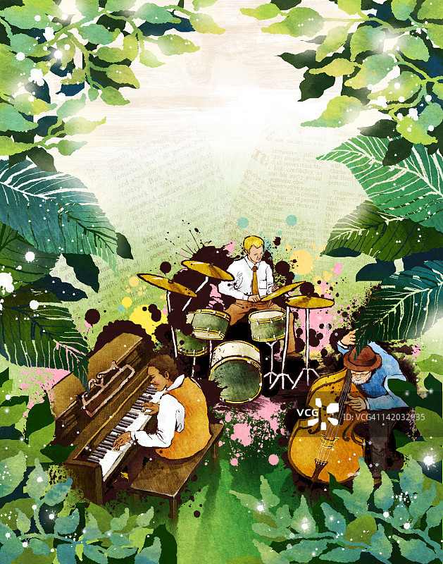音乐家演奏乐器图片素材