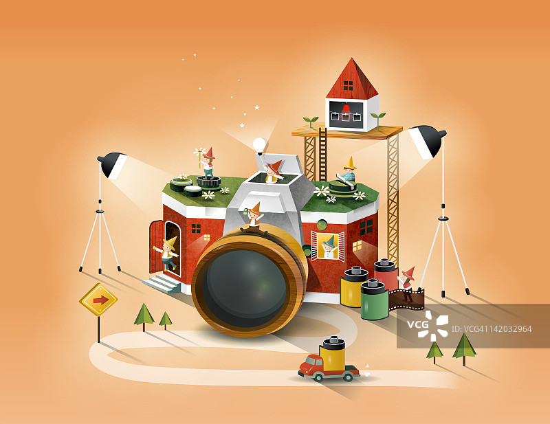 相机和灯光图片素材