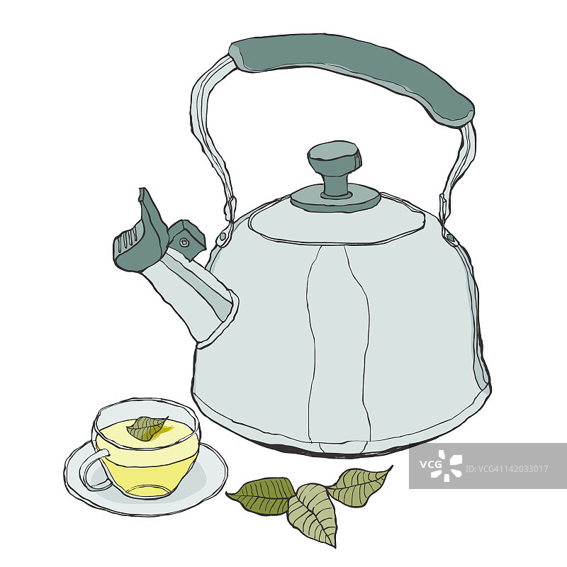 钢铁蒸汽水壶图片素材