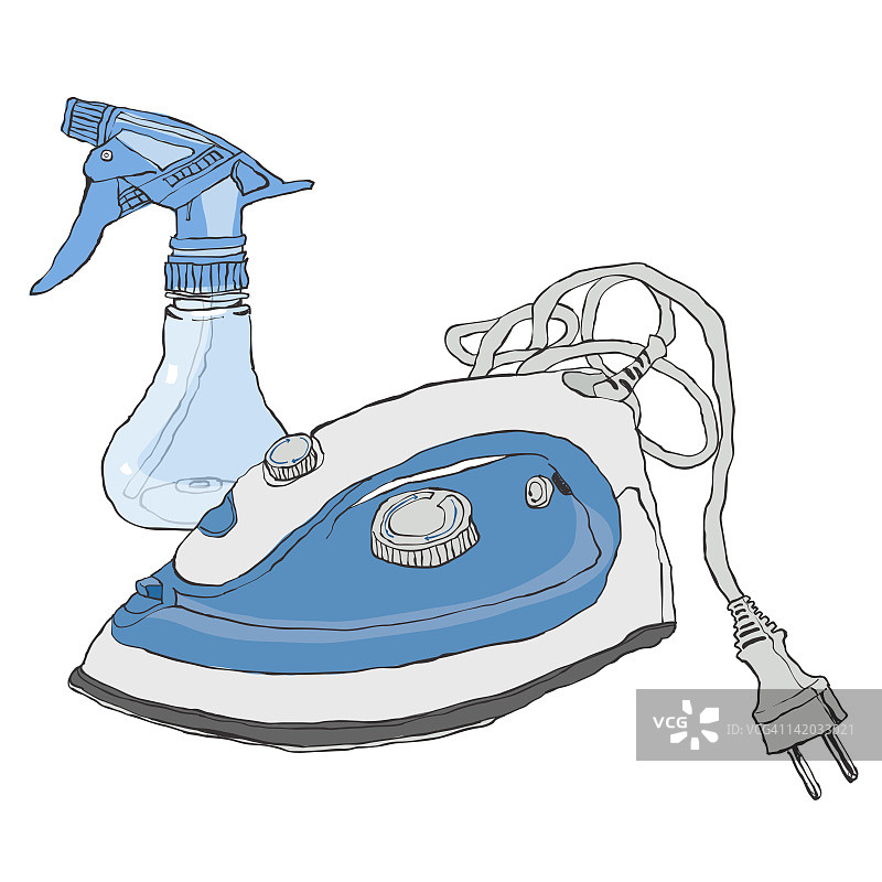 熨斗和喷雾瓶图片素材