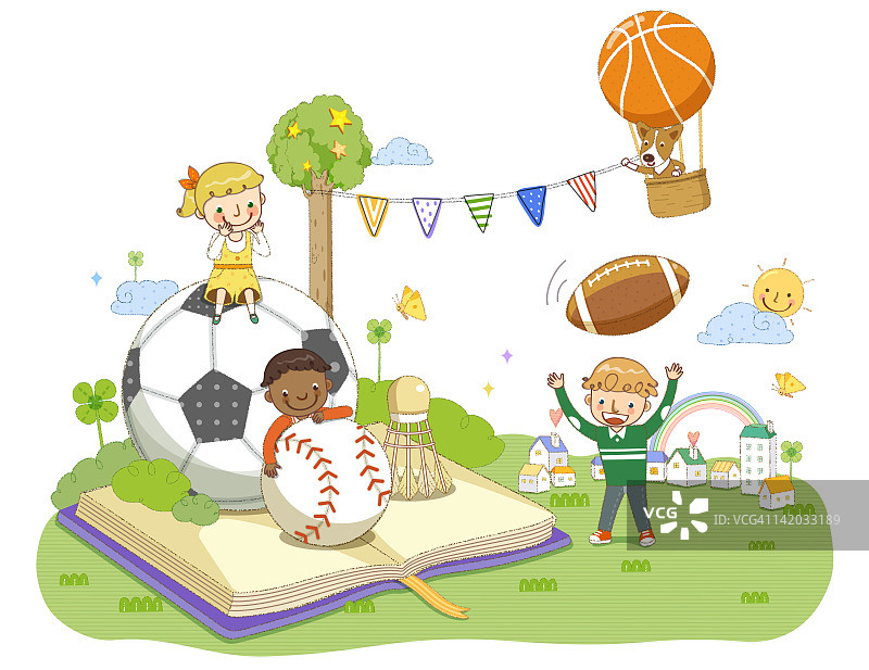 儿童玩球图片素材