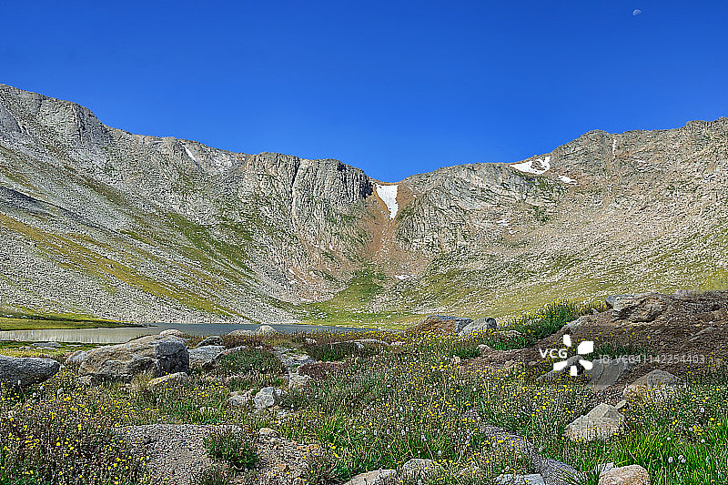 峰顶湖图片素材