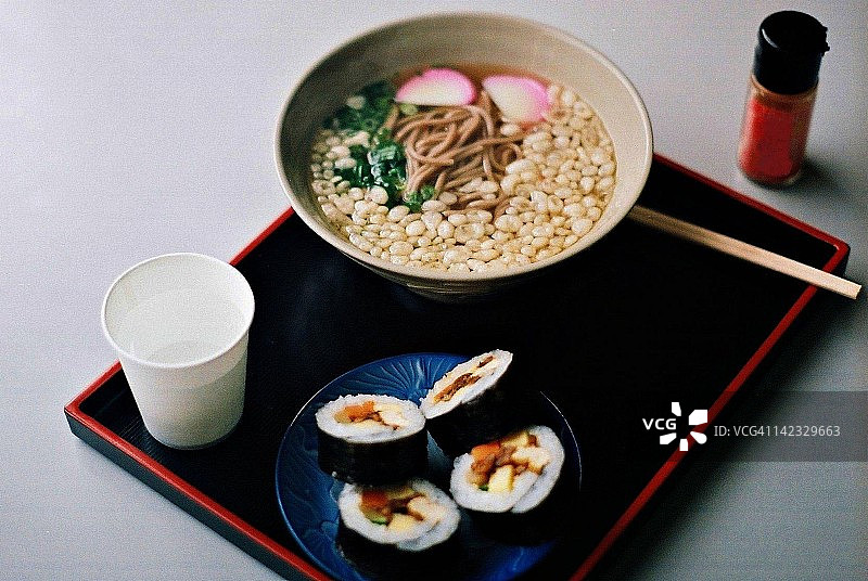 寿司日式面条茶图片素材