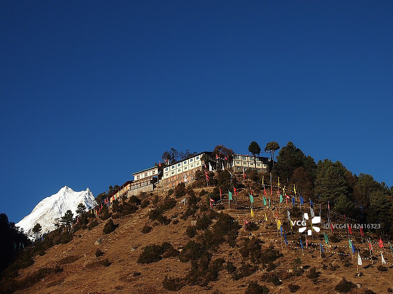 祈祷旗，寺庙图片素材