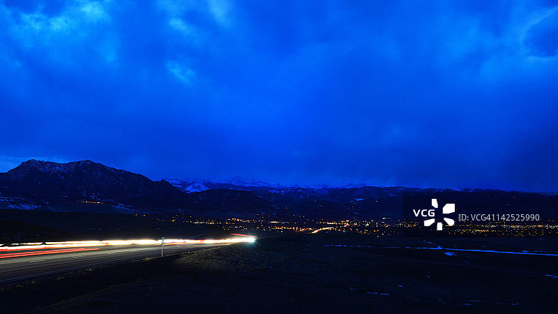 博尔德的蓝色时分图片素材