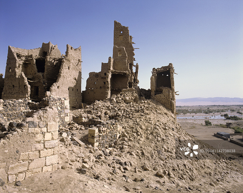 马里布古城的废墟图片素材