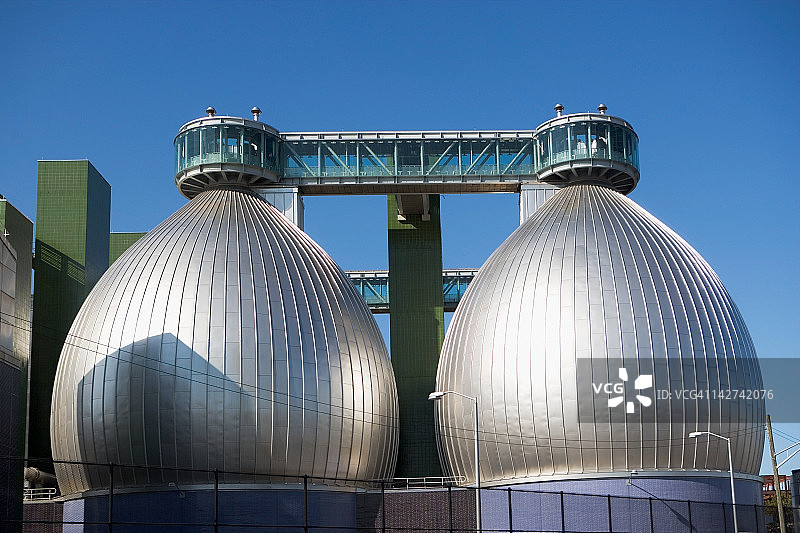 纽约市纽敦溪污水处理厂图片素材