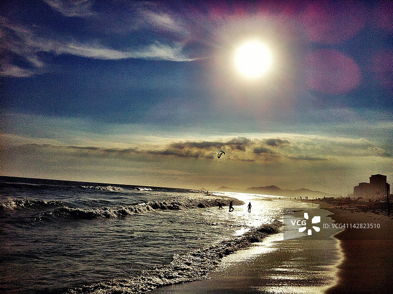 巴拉海滩日落图片素材