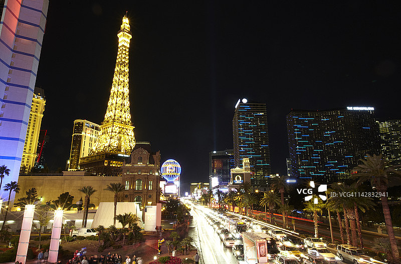 巴黎拉斯维加斯天际线图片素材