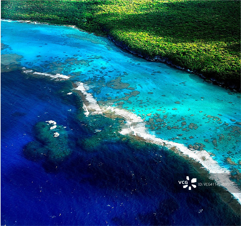 天堂岛海岸航拍景观图片素材