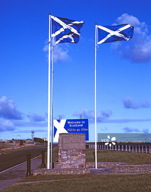 苏格兰与英格兰的边界图片素材