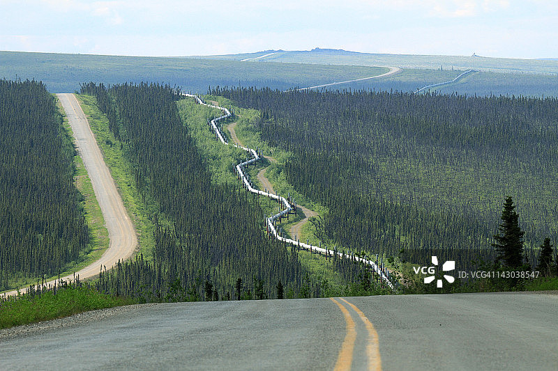 阿拉斯加输油管道图片素材