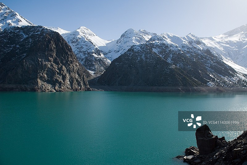 智利塔尔卡拉因韦尔纳达湖图片素材