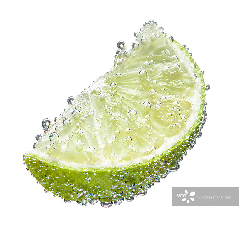 带气泡的青柠角图片素材