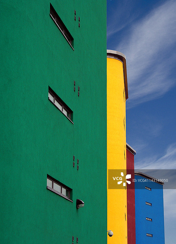 彩色居民楼图片素材