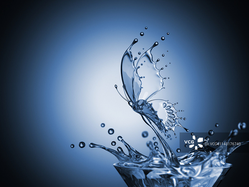 蝴蝶鸡尾酒图片素材