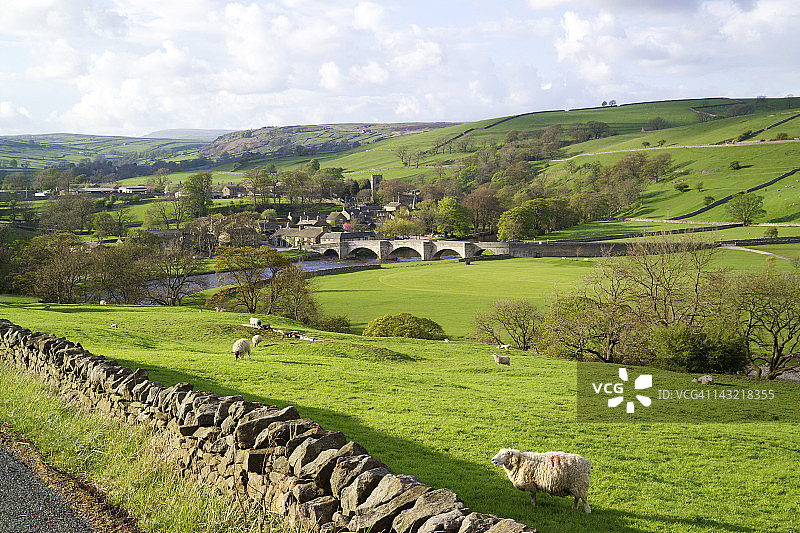 伯恩索尔，惠法代尔，约克郡山谷，英格兰图片素材