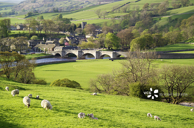 伯恩索尔，惠法代尔，约克郡山谷，英格兰图片素材