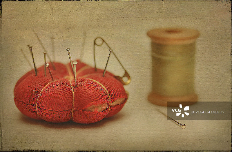 缝纫针和别针图片素材