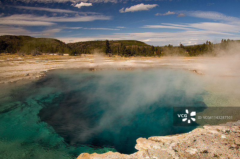 黄石国家公园的间歇泉盆地图片素材