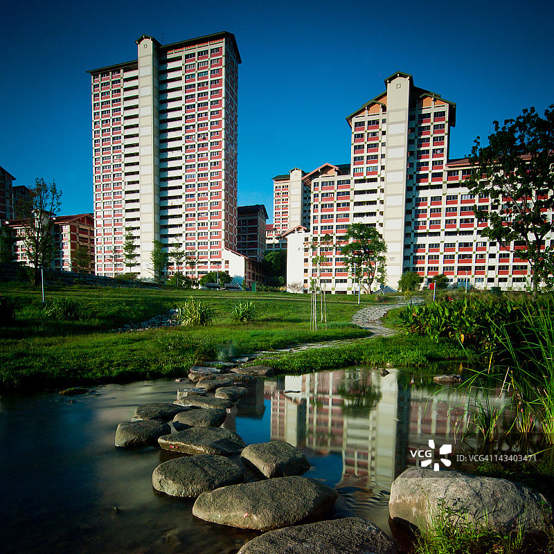 加冷河与碧山-宏茂桥公园图片素材