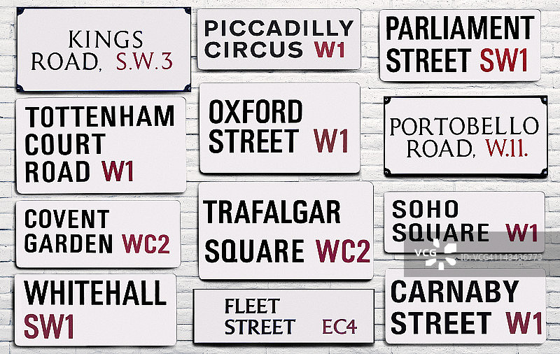 伦敦街道路牌图片素材