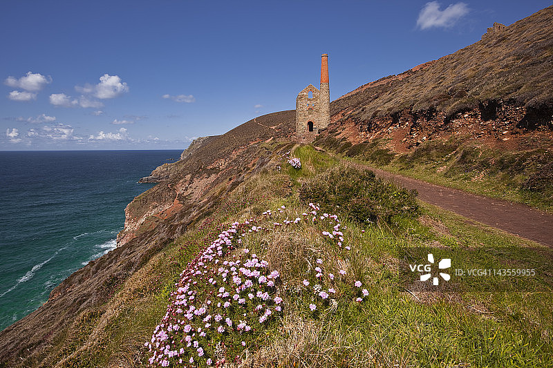 康沃尔郡的托万罗阿特竖井发动机房图片素材