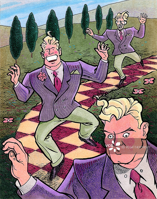 棋盘路图片素材