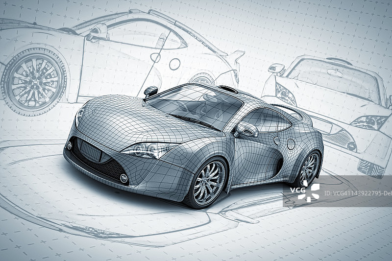 超级跑车草图图片素材