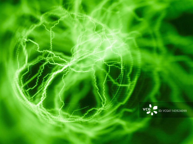 静态闪电 - 绿色图片素材