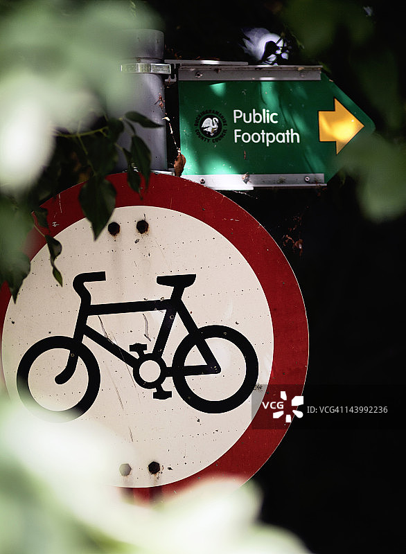 自行车路线图片素材