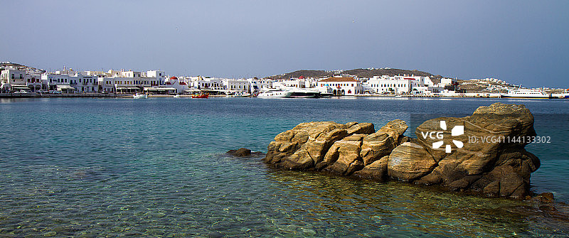 米科诺斯港，希腊群岛图片素材