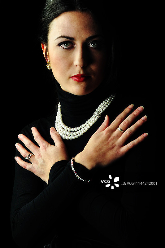 美丽的蓝眼睛女人图片素材