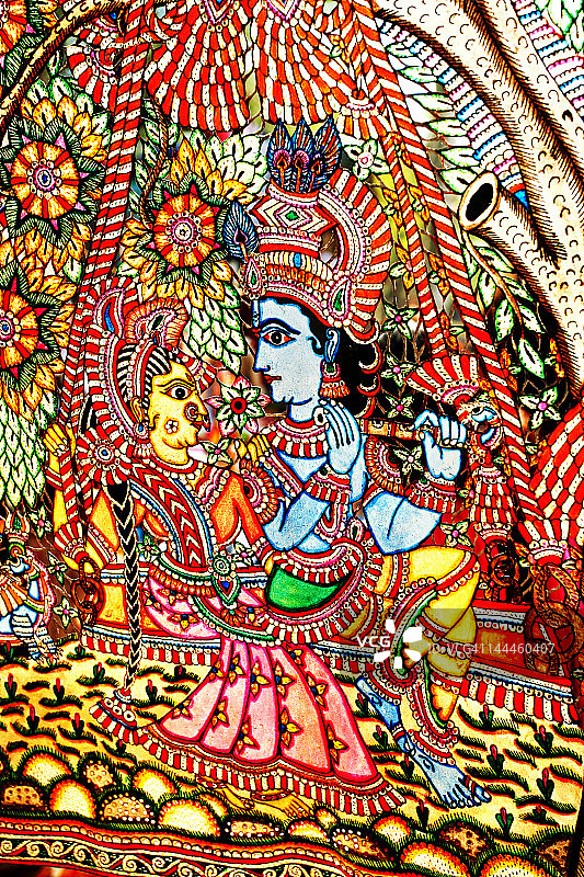 克里希纳勋爵和拉达的布面绘画图片素材