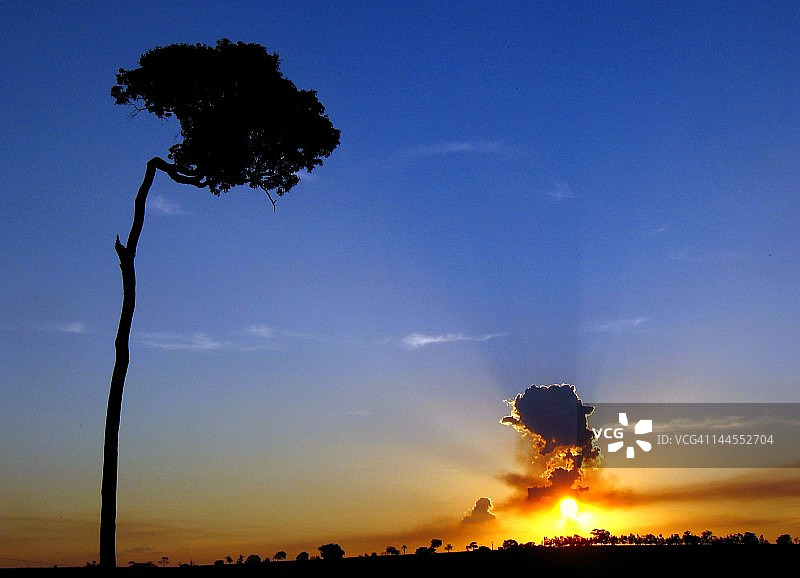 壮观的日落图片素材