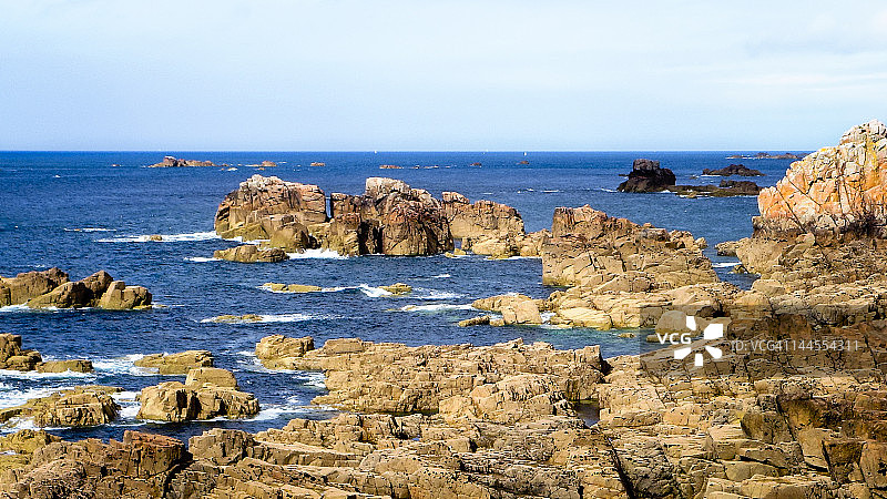 普卢格雷斯康海岸图片素材