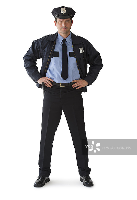 警官肖像照图片素材