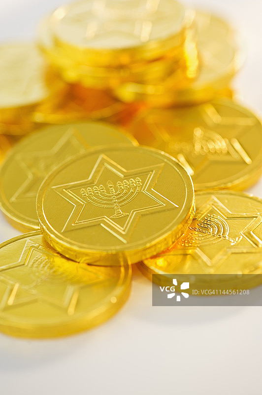 巧克力金币的影棚照片图片素材